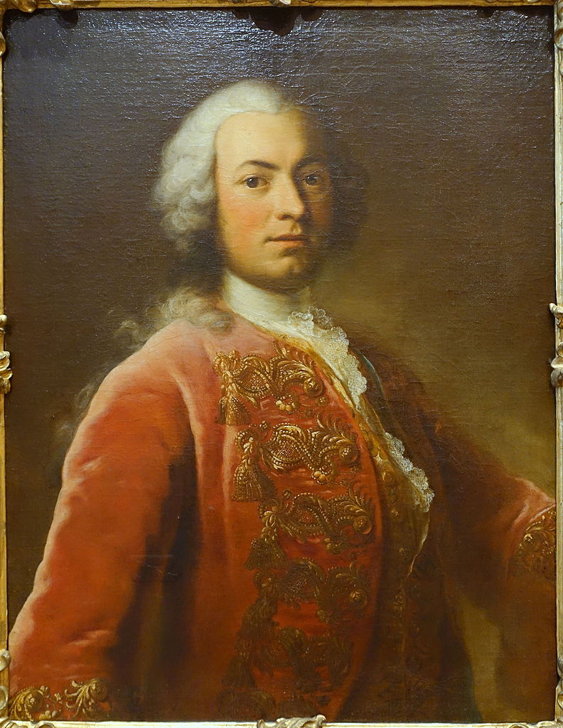 Portrait of Franz Karl von Soyer at Eisendorf, vintage artwork by Georg Desmarees, 12x8" (A4) Poster