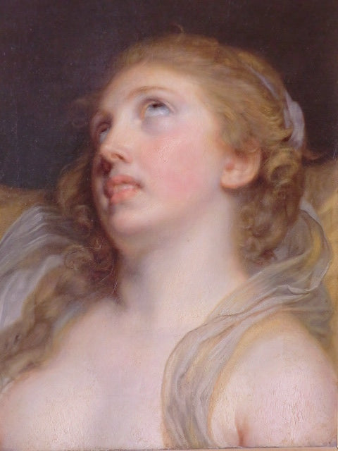 Le tendre desir, vintage artwork by Jean-Baptiste Greuze, 12x8" (A4) Poster