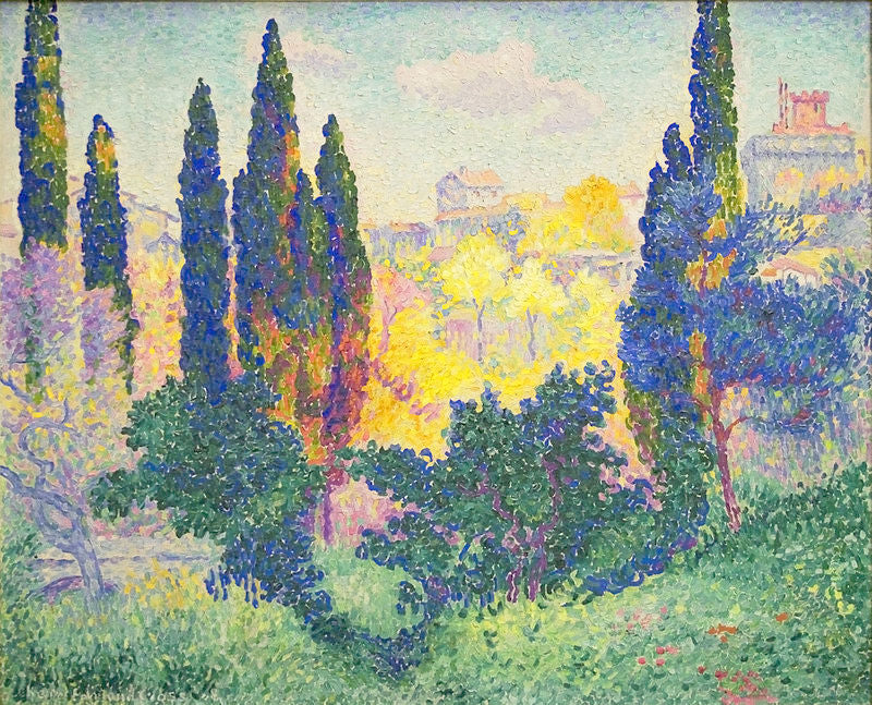 The Cypress of Cannes by Henri-Edmond Cross,A3(16x12")Poster