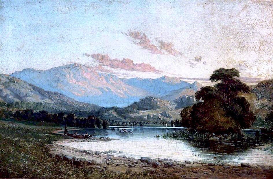 Rydal Water, Cumbria, vintage artwork by Charles Pettitt, 12x8" (A4) Poster
