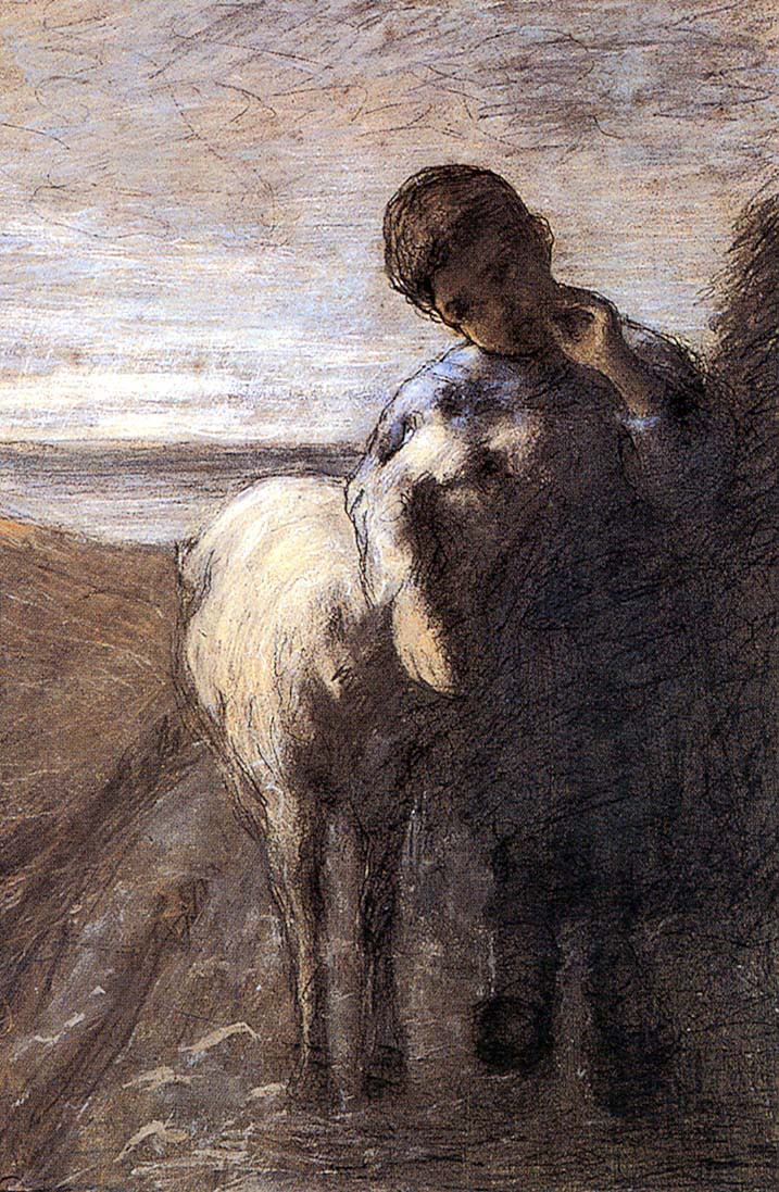 Pastorello con agnellino by Giovanni Segantini,A3(16x12")Poster