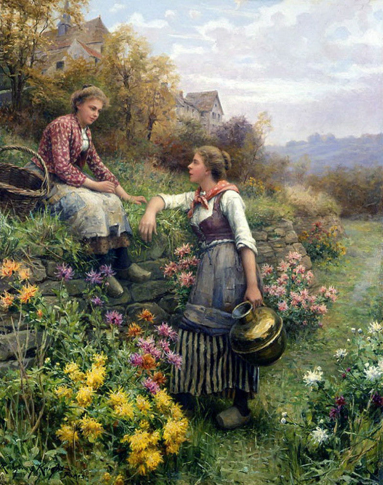 by the Way, vintage artwork by Daniel Ridgway Knight, 12x8" (A4) Poster