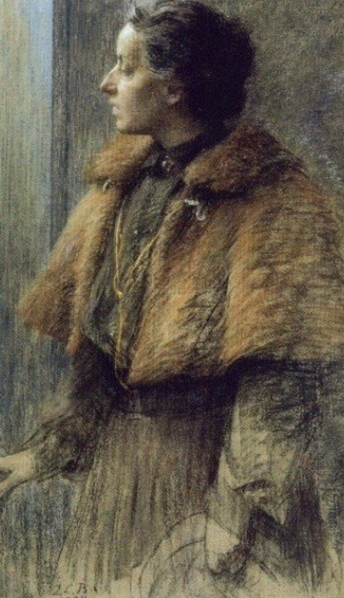 Self portrait by Marie Louise Catherine Breslau,A3(16x12")Poster