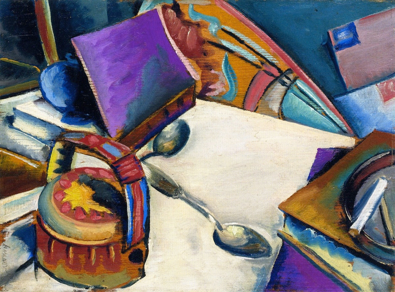 Tabletop Still Life: Books and Teapot by Preston Dickinson,16x12(A3) Poster
