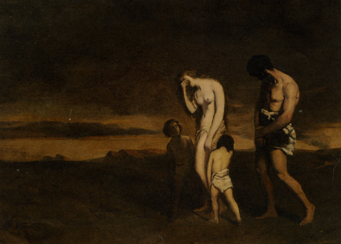 The Punishment of Cain, vintage artwork by Theodore Chasseriau, A3 (16x12") Poster Print