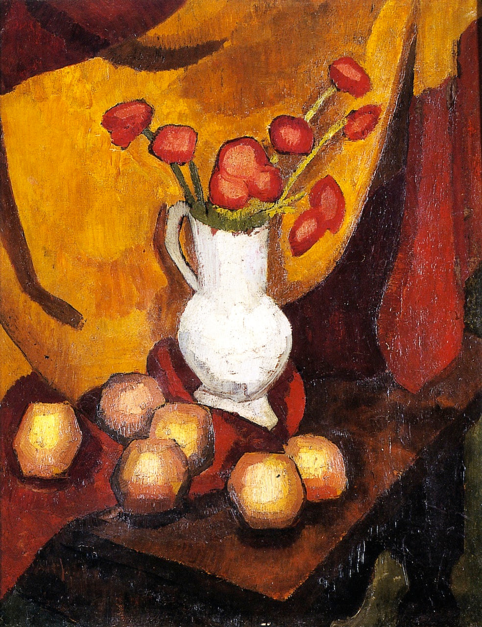 Poppies in a Vase, vintage artwork by Roger de la Fresnaye, 12x8" (A4) Poster