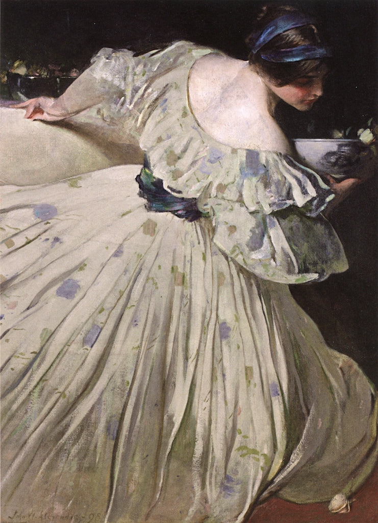 The Blue Bowl by John White Alexander,A3(16x12")Poster