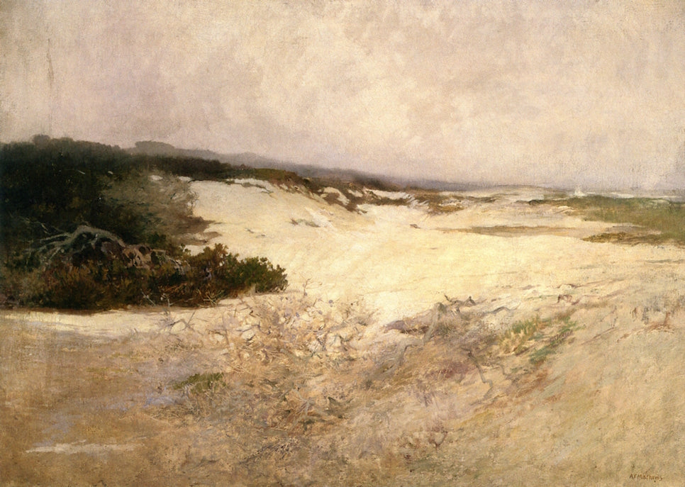 Monterey Beach, vintage artwork by Arthur Matthews, 12x8" (A4) Poster