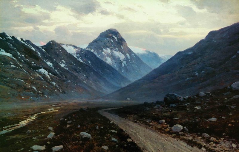 Road in the Mountains by Konstantin Kryzhitsky,A3(16x12")Poster