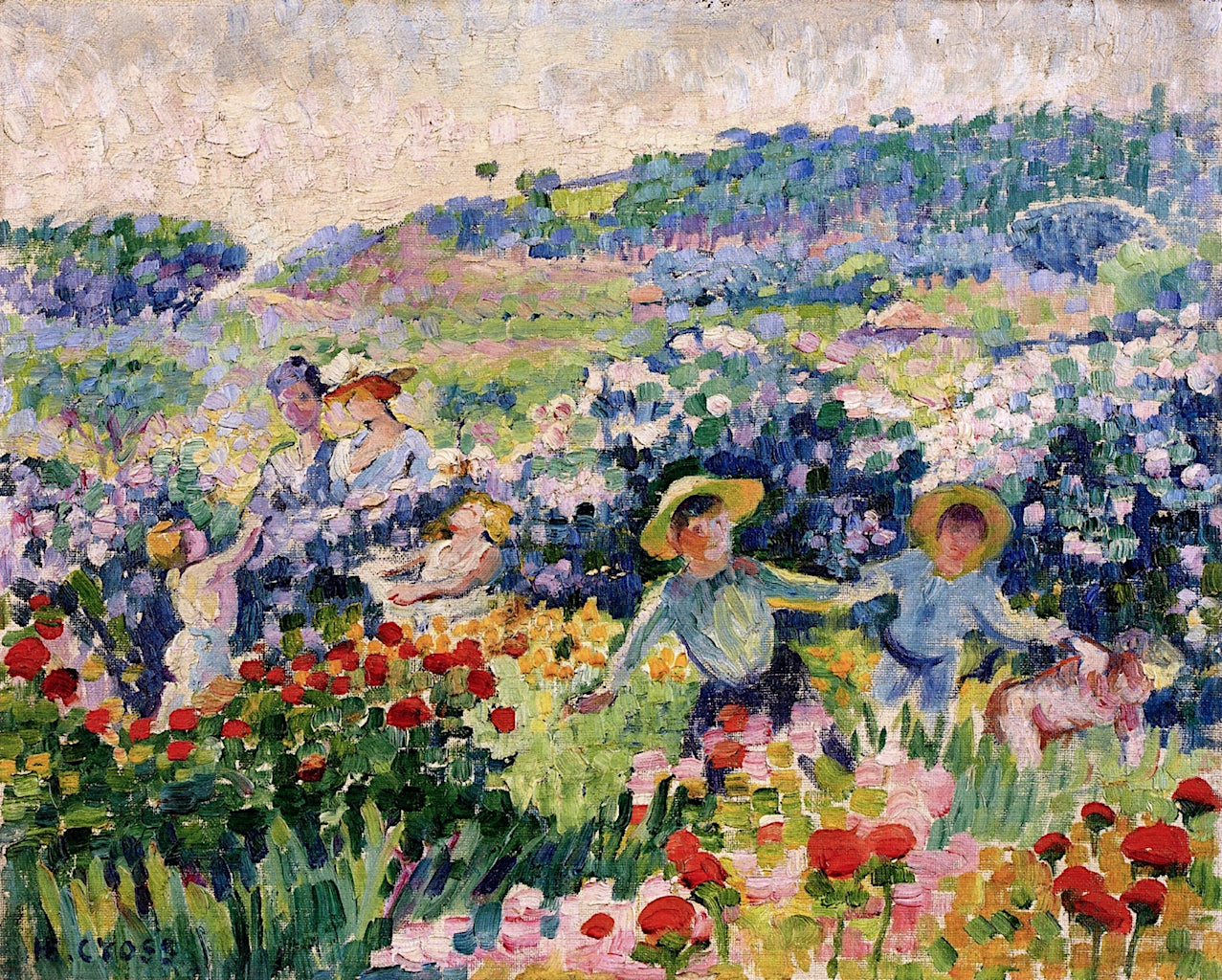The Hedge of Roses by Henri-Edmond Cross,A3(16x12")Poster