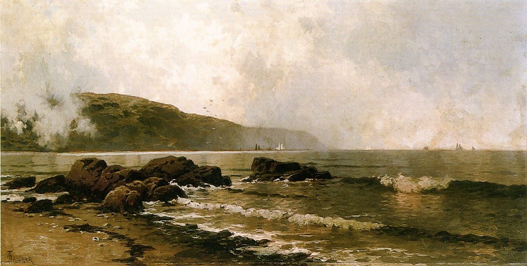 The Coast at Grand Manan, vintage artwork by Alfred Thompson Bricher, 12x8" (A4) Poster