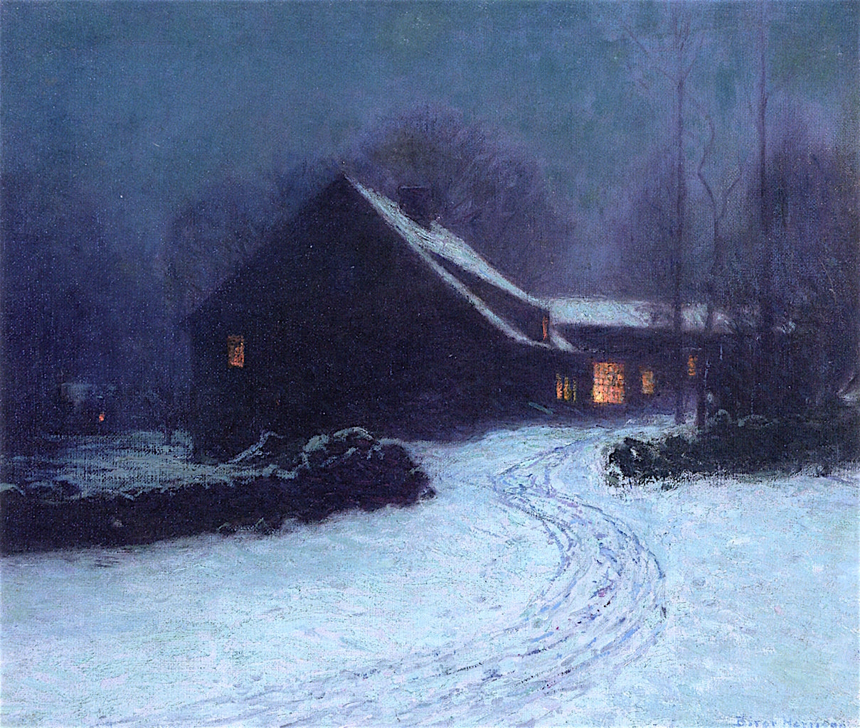 Inn at Cos Cob by Lowell Birge Harrison,A3(16x12")Poster