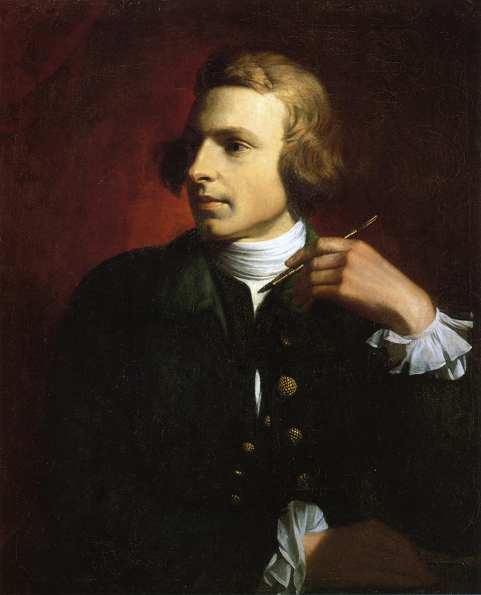 Charles Wilson Peale, vintage artwork by Benjamin West, 12x8" (A4) Poster