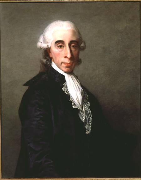 Jean Sylvain Bailly, Mayor of Paris, vintage artwork by Jean Laurent Mosnier, 12x8" (A4) Poster