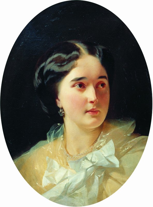 Portrait of Countess Daria Olsufieva, vintage artwork by Ivan Makarov, 12x8" (A4) Poster