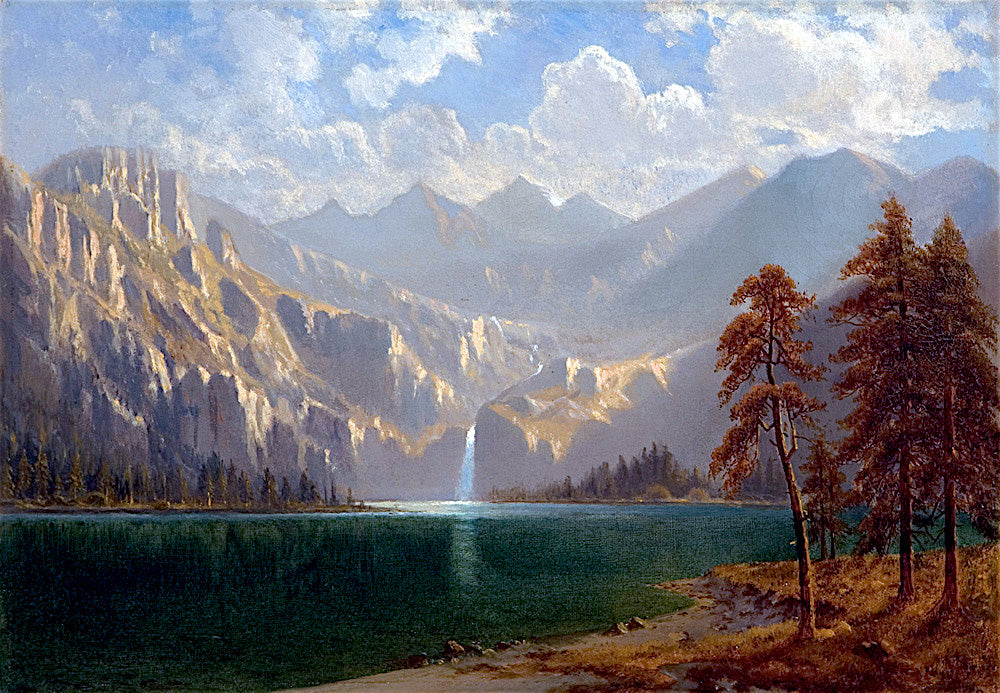 Silver Lake, California, vintage artwork by Gilbert Munger, 12x8" (A4) Poster