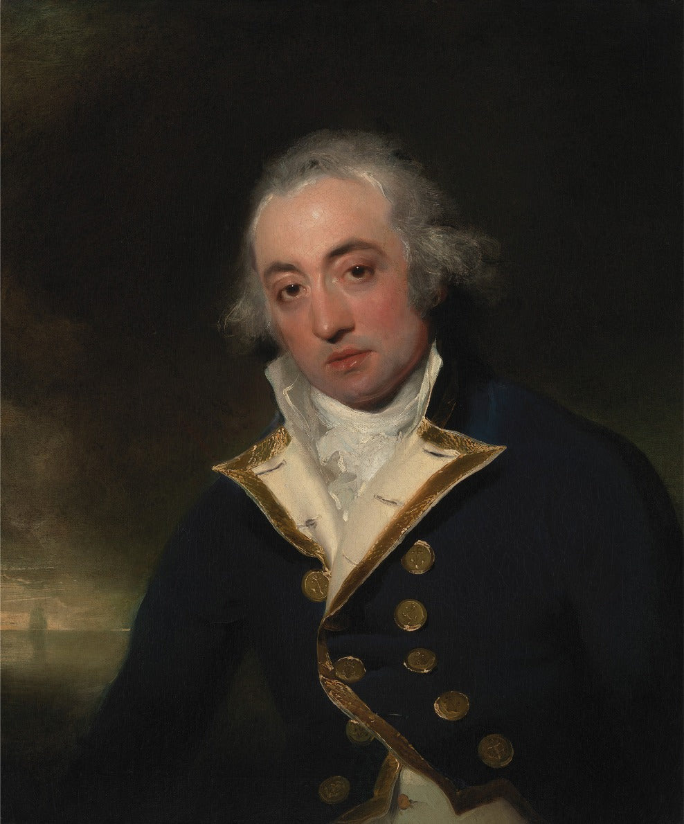 Admiral John Markham, vintage artwork by Thomas Lawrence, 12x8" (A4) Poster