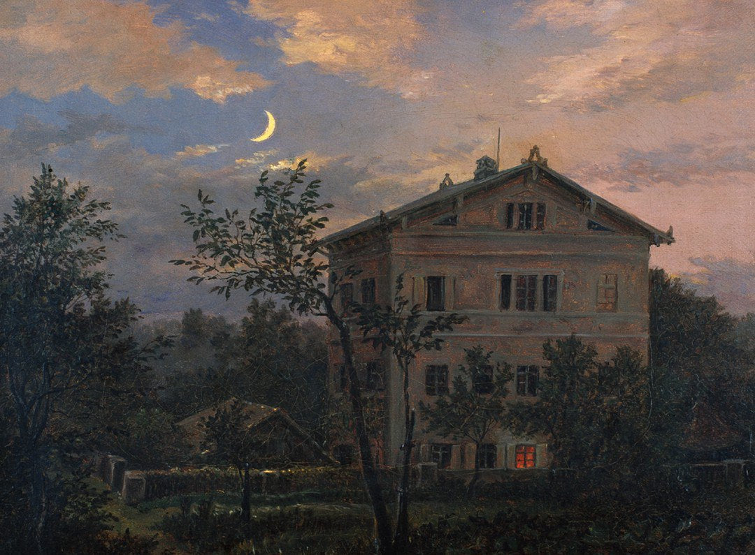 The House of Carus in Pillnitz, vintage artwork by Carl Gustav Carus, A3 (16x12") Poster Print
