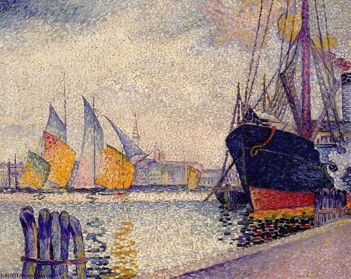 Canal de la Guidecca, Venice, vintage artwork by Henri-Edmond Cross, 12x8" (A4) Poster