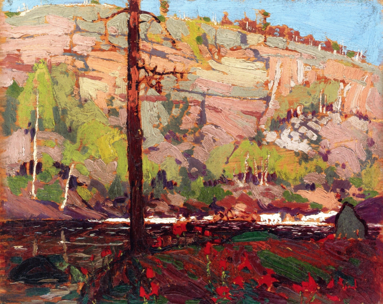 Autumn, Petawawa, vintage artwork by Tom Thomson, 12x8" (A4) Poster