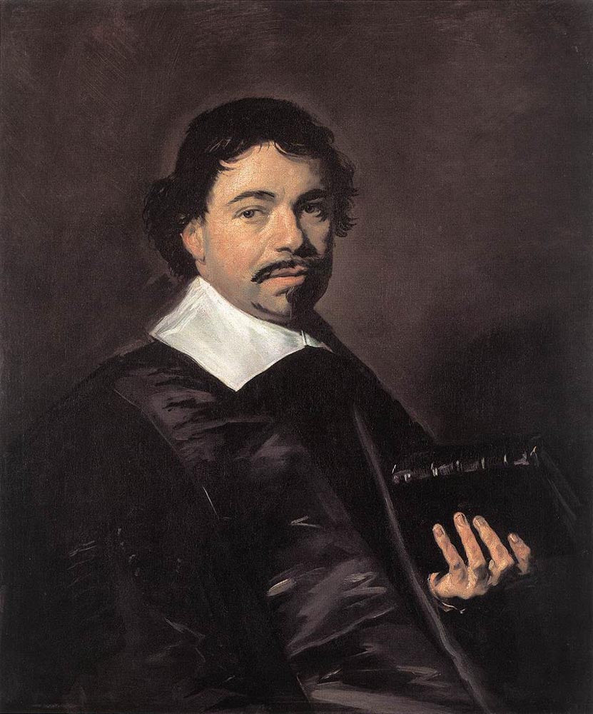 Johannes Hoornbeek, vintage artwork by Frans Hals, 12x8" (A4) Poster