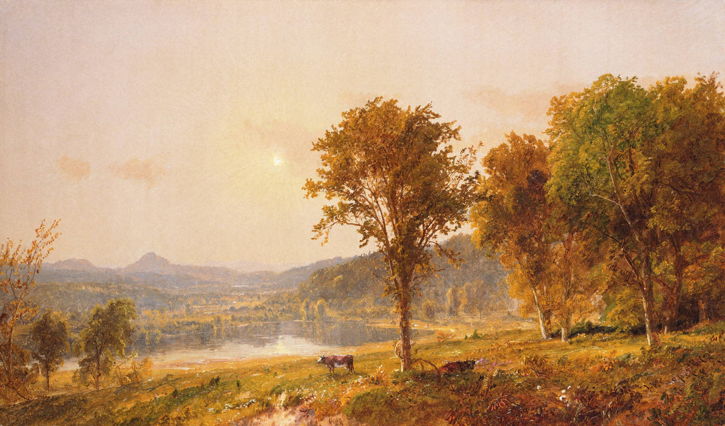 Brimstone and Sugar Loaf Mountains from Warwick, vintage artwork by Jasper Francis Cropsey, 12x8" (A4) Poster