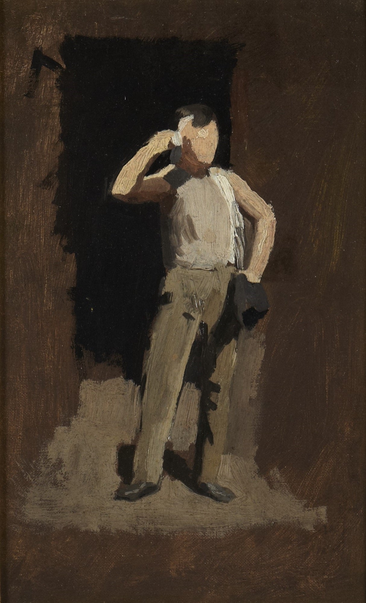 n', Study for The Ironworkers' Noontime by Thomas P. Anshutz,A3(16x12")Poster