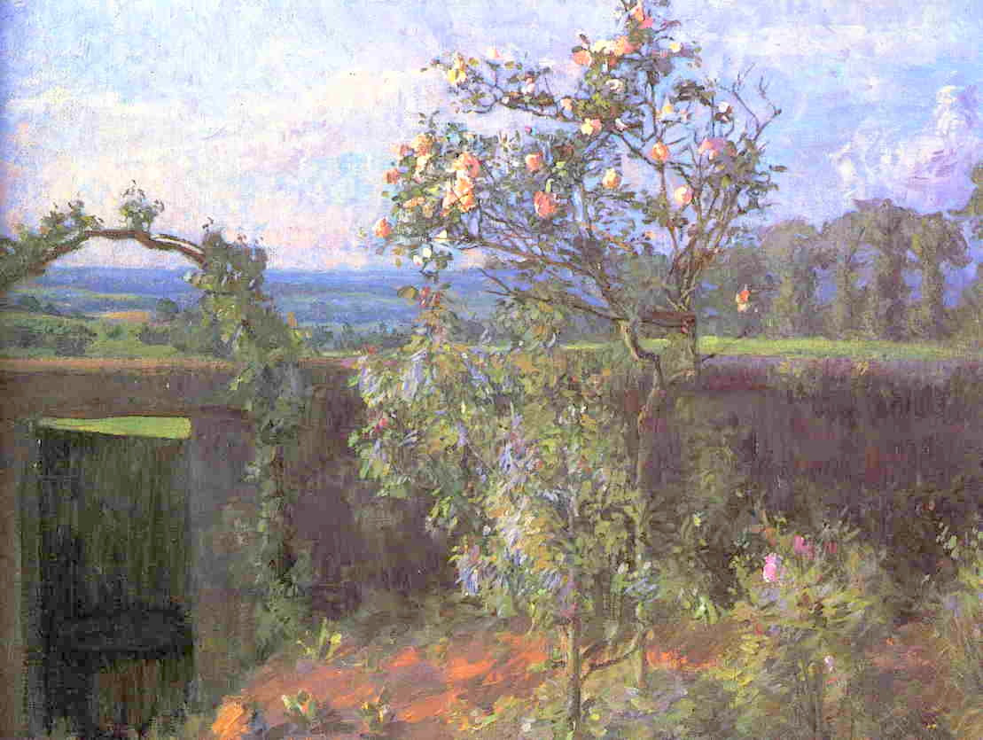 Landscape near Yerres, vintage artwork by Gustave Caillebotte, 12x8" (A4) Poster