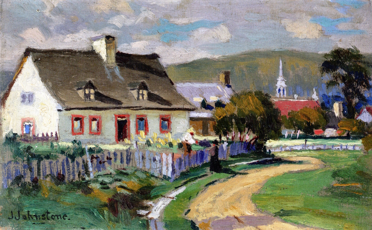 The Pare House, Saint-Joachim, Quebec, vintage artwork by John Young Johnstone, 12x8" (A4) Poster