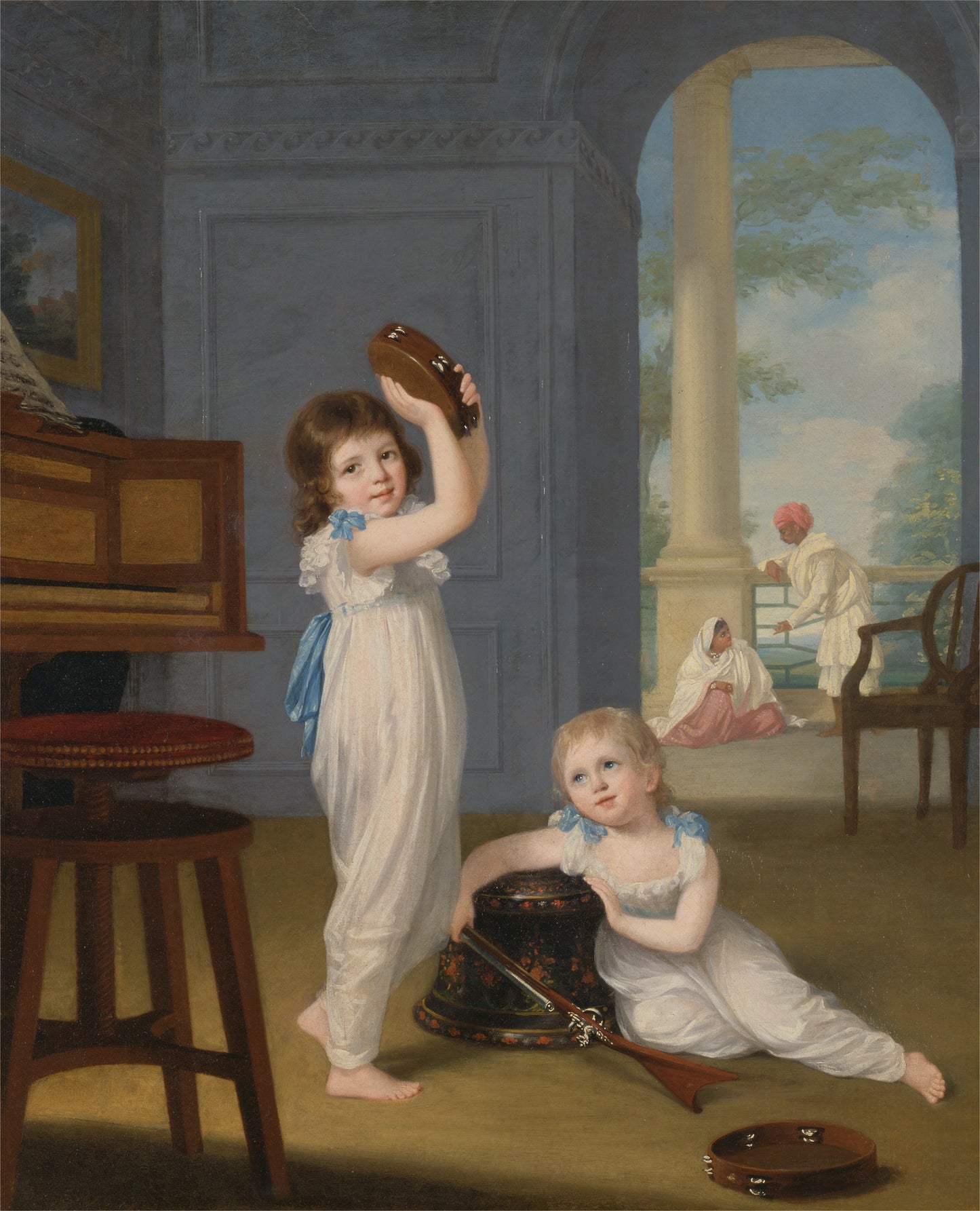 Emily and George Mason, vintage artwork by Arthur William Devis, 12x8" (A4) Poster