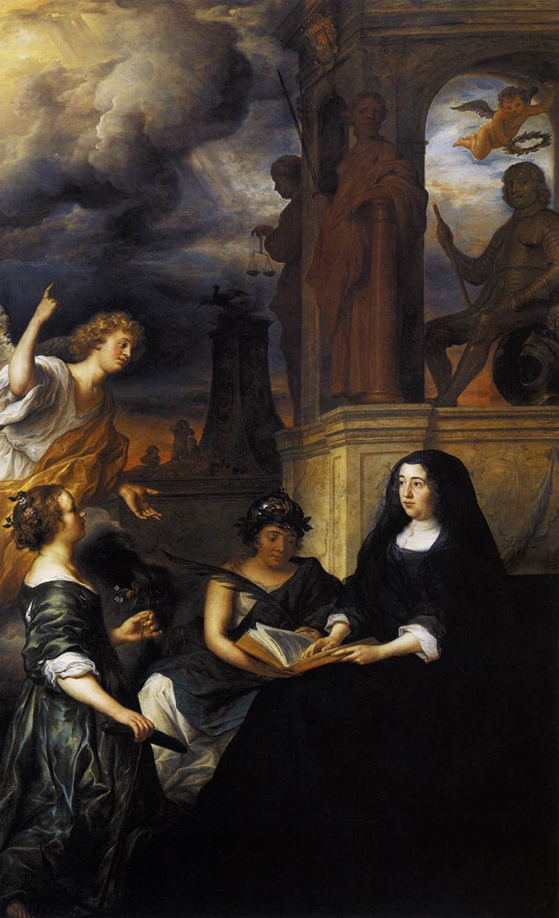 Hope Comes to Amalia van Solms at the Tomb of Frederik Hendrik, vintage artwork by Govaert Flinck, 12x8" (A4) Poster