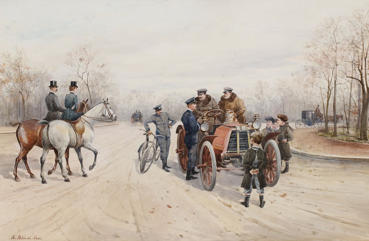 Speeding Ticket, Bois de Boulogne by Anna Palm de Rosa,A3(16x12")Poster