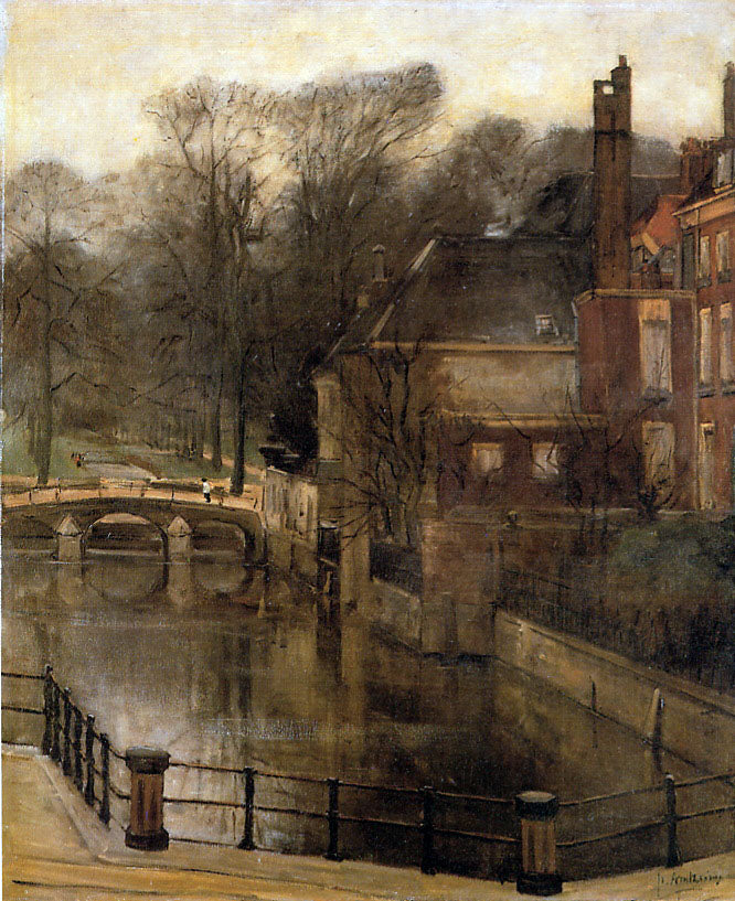 House In Brug, vintage artwork by Floris Arntzenius, 12x8" (A4) Poster