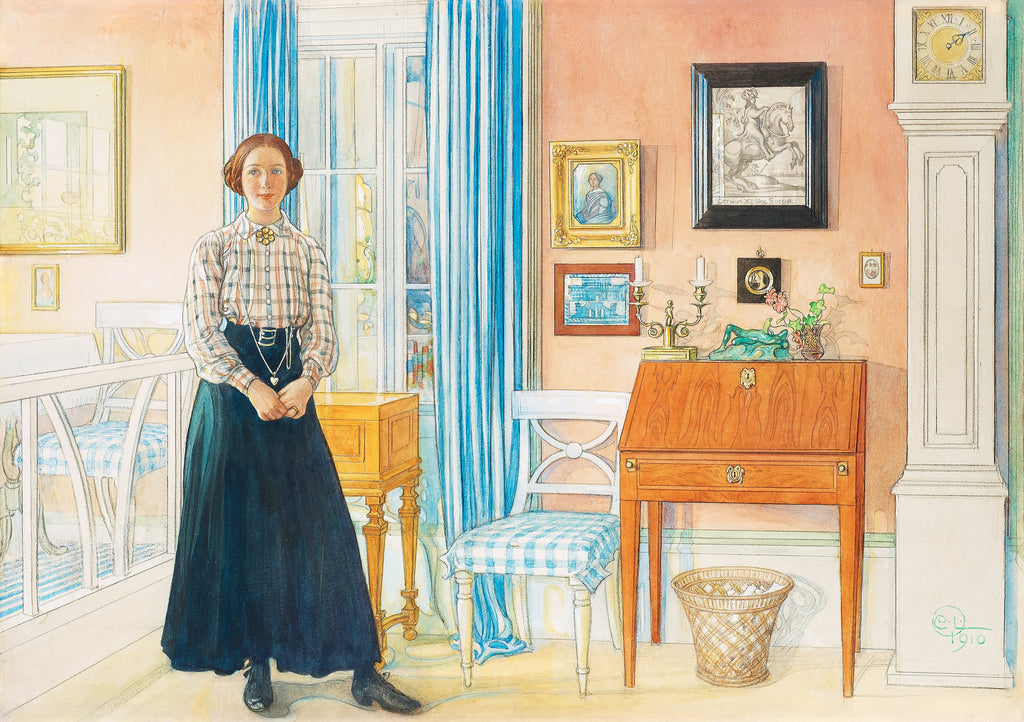 Brita in the Drawing Room by Carl Larsson,A3(16x12")Poster