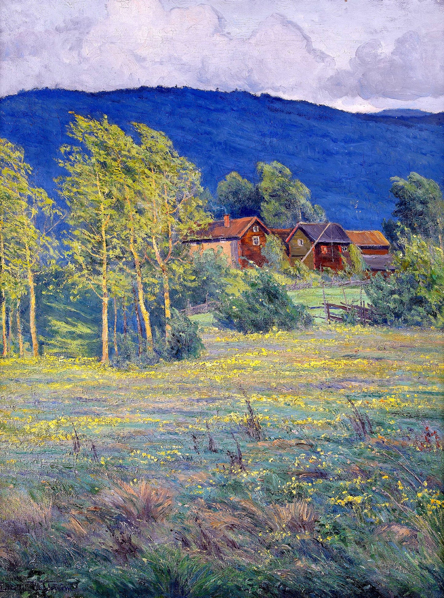 Northern Summer, vintage artwork by Charlotte Wahlstrom, 12x8" (A4) Poster