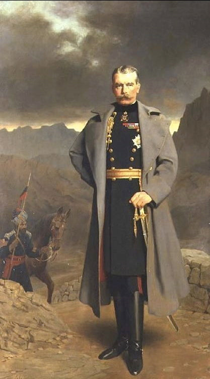 Field Marshal Earl Kitchener of Khartoum, vintage artwork by John Maler Collier, 12x8" (A4) Poster