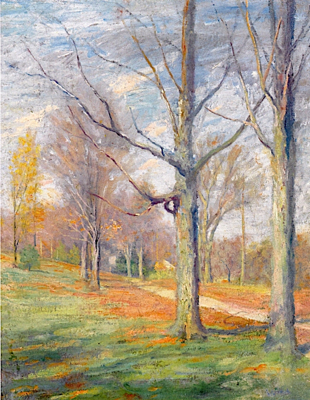 Late Fall, vintage artwork by Robert Vonnoh, 12x8" (A4) Poster