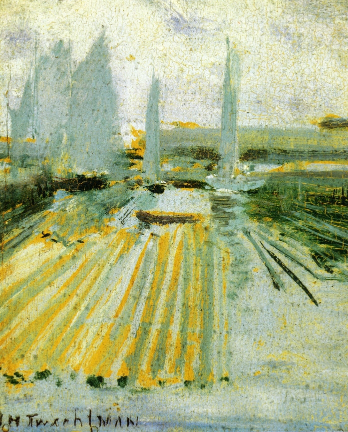Fog and Small Sailboats by John Twachtman,A3(16x12")Poster