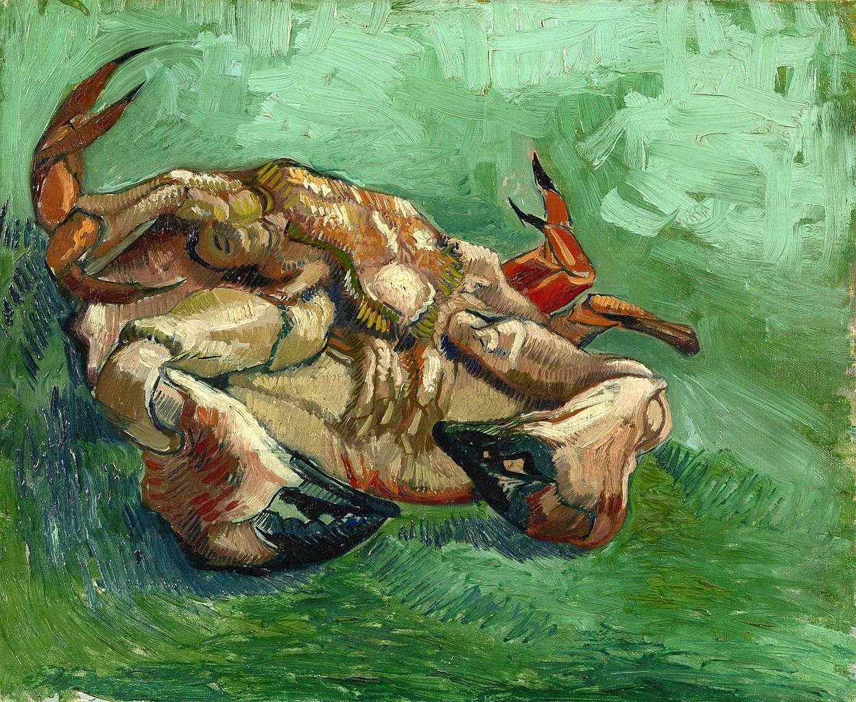 Crab on Its Back, vintage artwork by Vincent van Gogh, 12x8" (A4) Poster