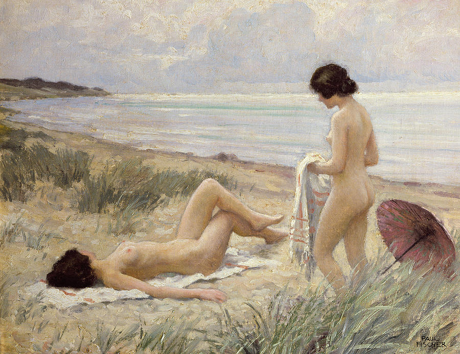 Summer On The Beach by Paul-Gustave Fischer,A3(16x12")Poster