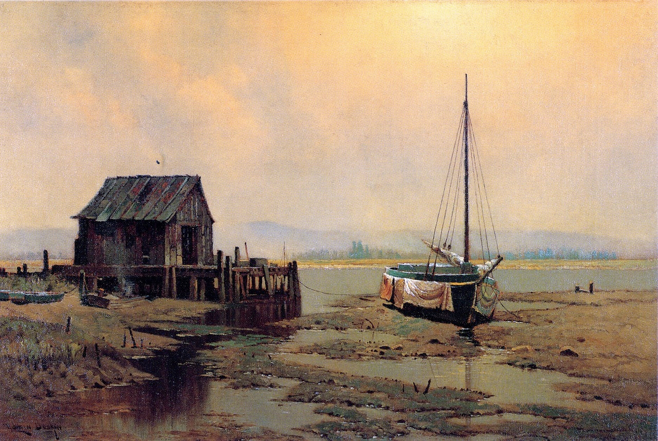 The Artist's Sketching Ground, Alemeda, vintage artwork by Edwin Deakin, 12x8" (A4) Poster