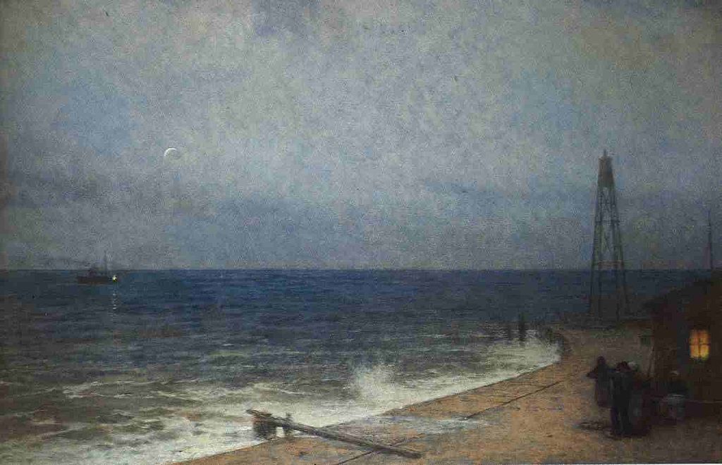 Molo, vintage artwork by Jakub Schikaneder, 12x8" (A4) Poster