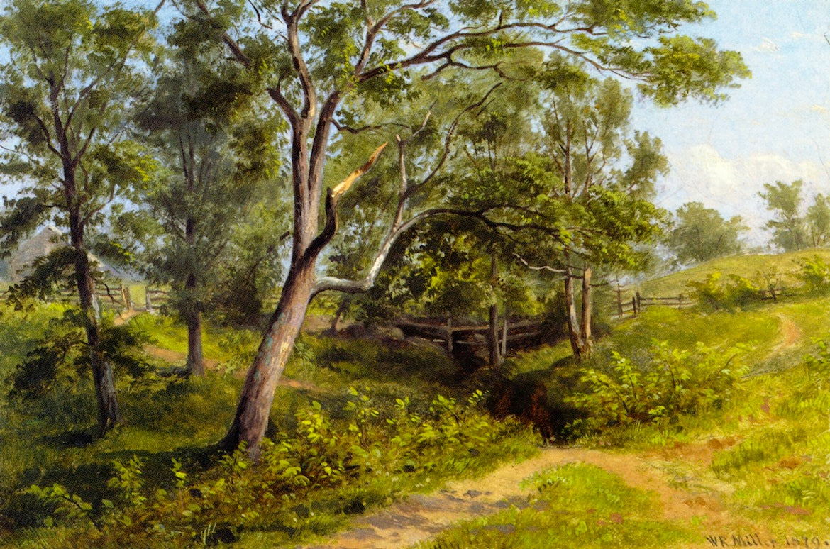 New York Landscape, vintage artwork by William Rickarby Miller, A3 (16x12") Poster Print