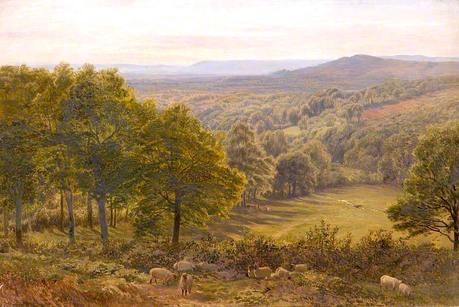 Surrey Hills, vintage artwork by George Vicat Cole, 12x8" (A4) Poster