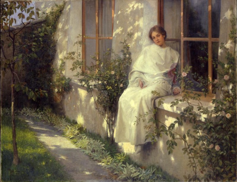 The morning of roses, vintage artwork by Giovanni Giani, 12x8" (A4) Poster