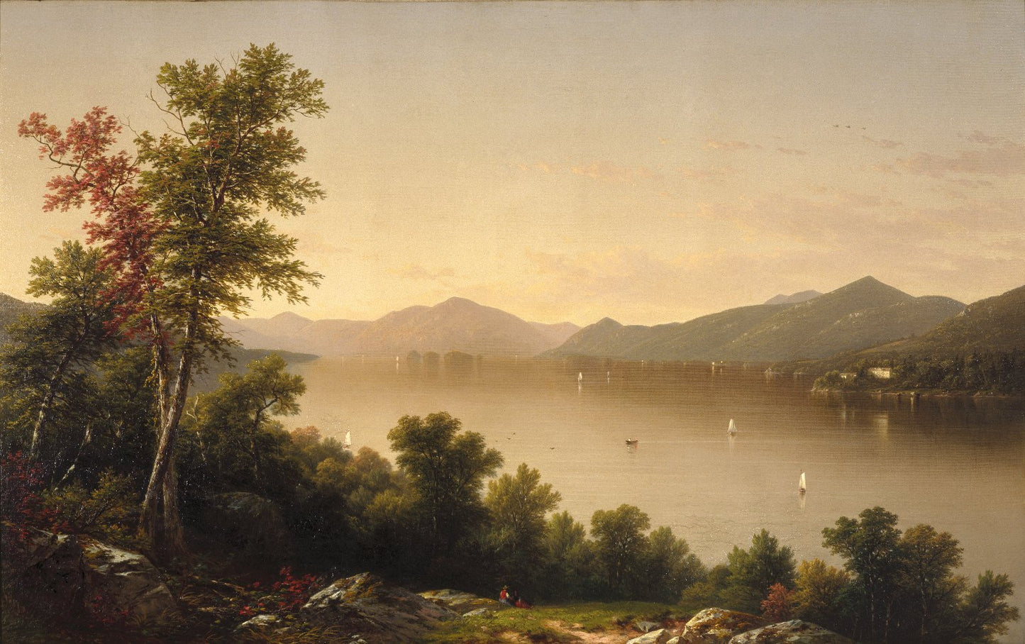 Lake George, vintage artwork by John W. Casilear, A3 (16x12") Poster Print