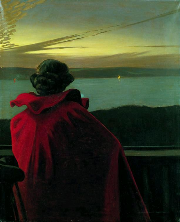 Midsummer Night near Vejle Fjord by Harald Slott-Moller,A3(16x12")Poster