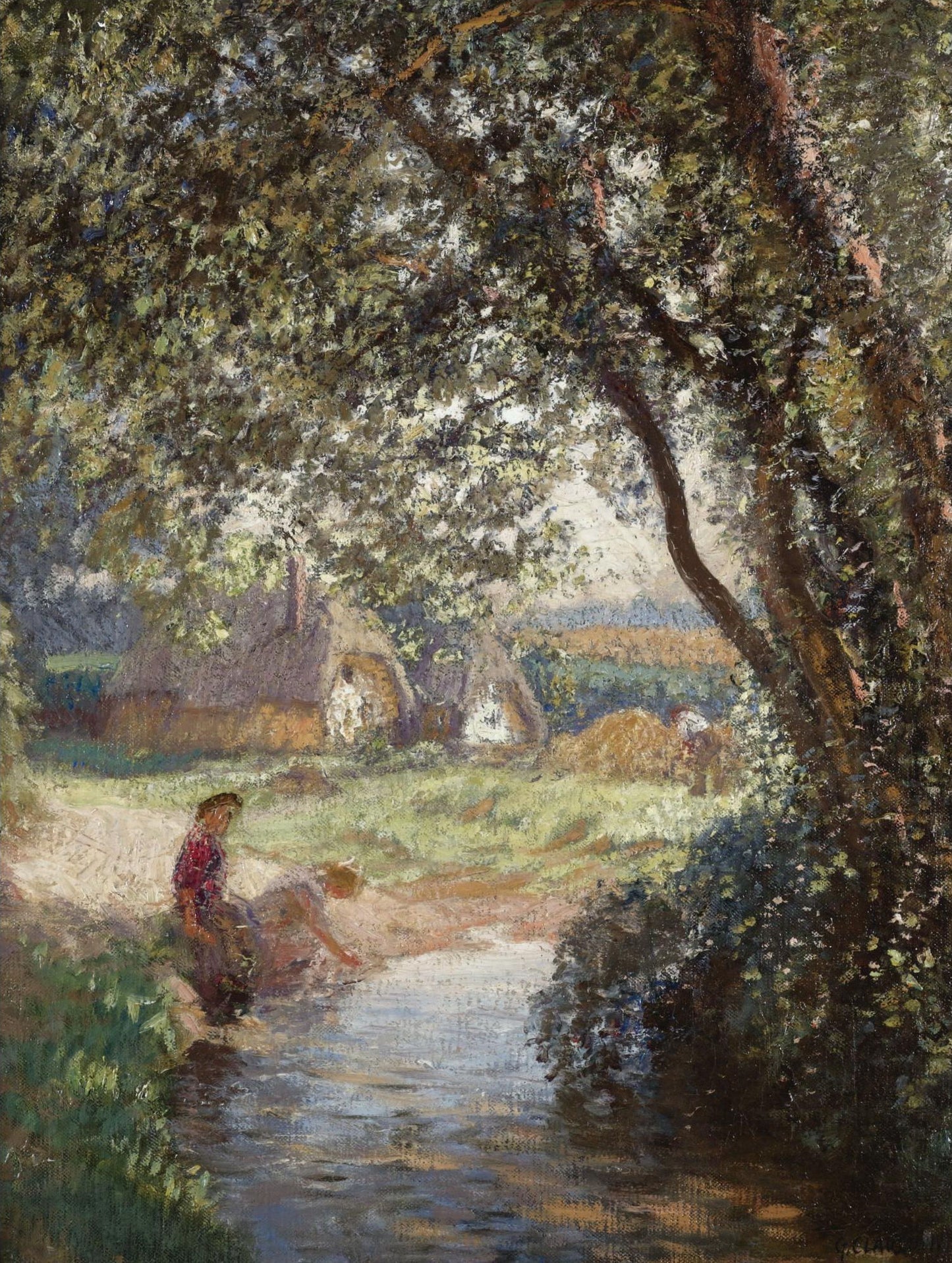 The Little Pool by Sir George Clausen, R.A., R.W.S., R.I.,A3(16x12")Poster