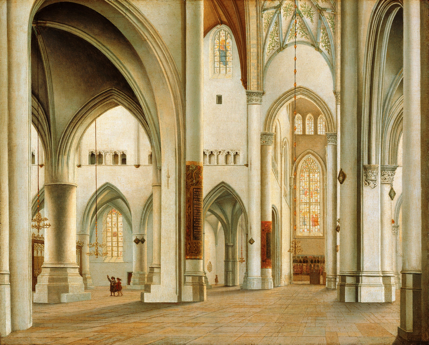 The Interior of St. Bavo, Haarlem, vintage artwork by Pieter Saenredam, 12x8" (A4) Poster