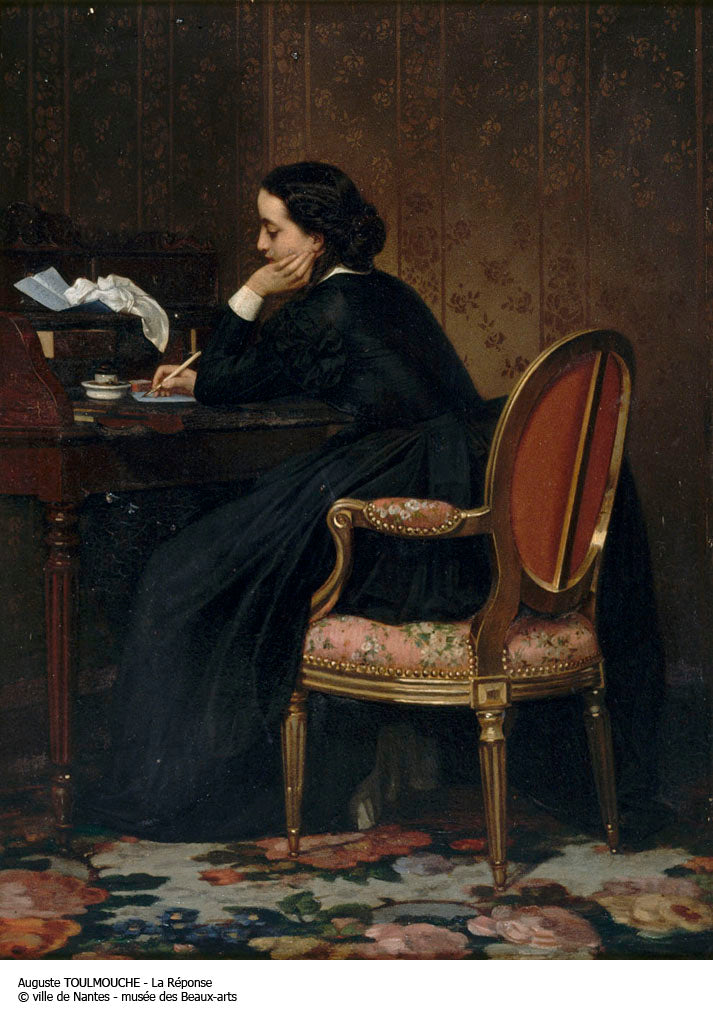 The Reply, vintage artwork by Auguste Toulmouche, 12x8" (A4) Poster